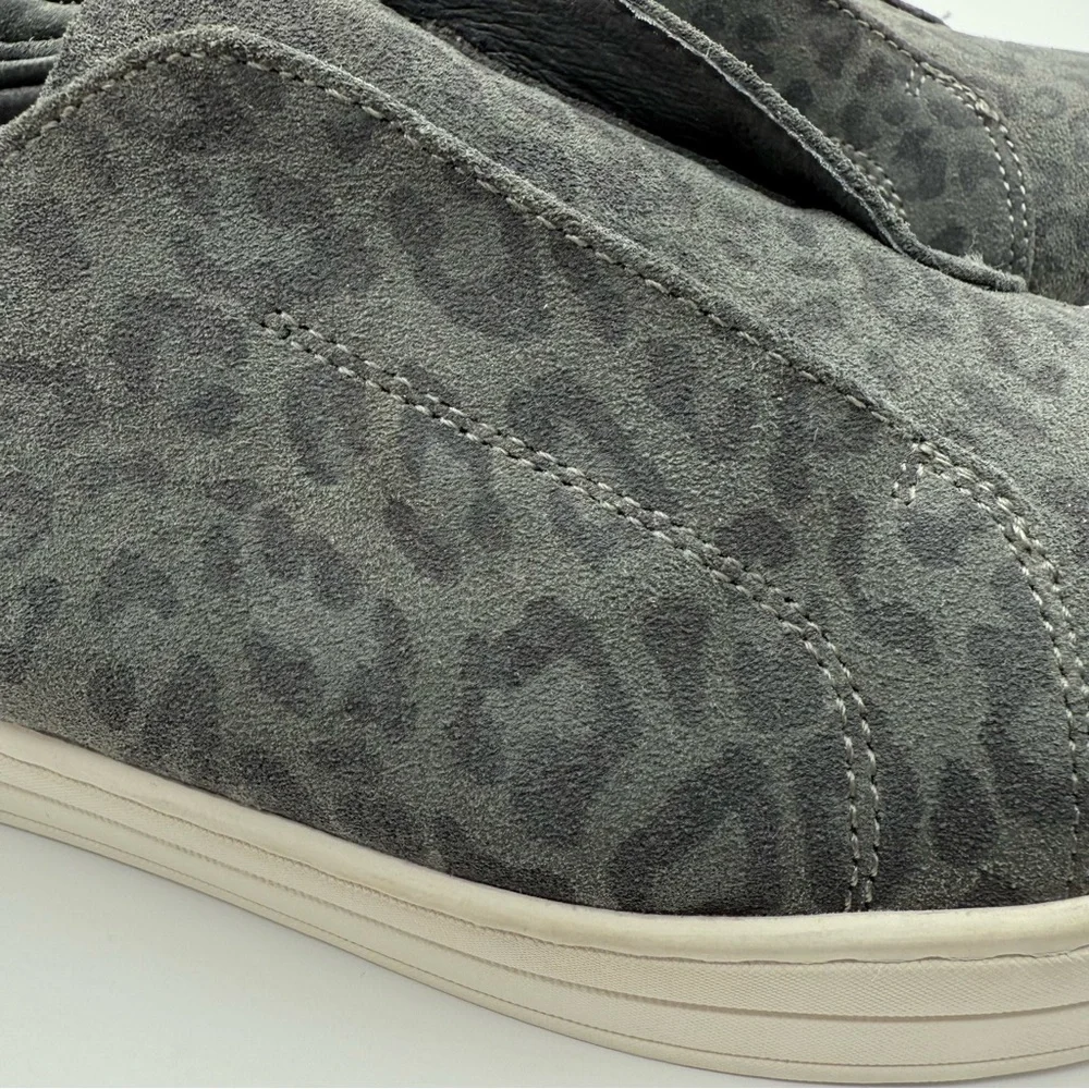 J/Slides Heidi Platform Slip On Sneakers Leather Leopard Print Women 9.5M